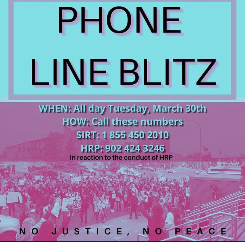 GameChangers902's tweet photo. After the past year of taking the streets, alongside HRP and RCMP who claim to comprehend the issue at hand, asserting and demanding Black Lives Matter the video certainly doesn’t align with those values. On Tuesday Blitz the two lines below and file your complaints. https://t.co/y91iQRmuIf