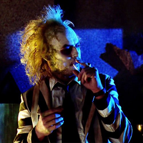 There are a lot of pictures of him I like - but this scene is the one that did me in. #Beetlejuice