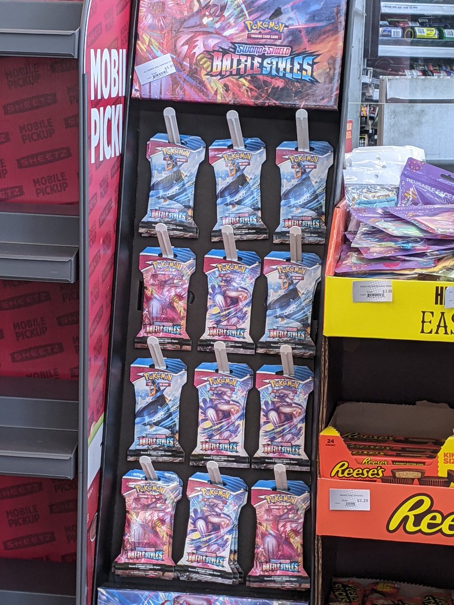 So Sheetz sells Pokemon cards! 6 dollars a pack!