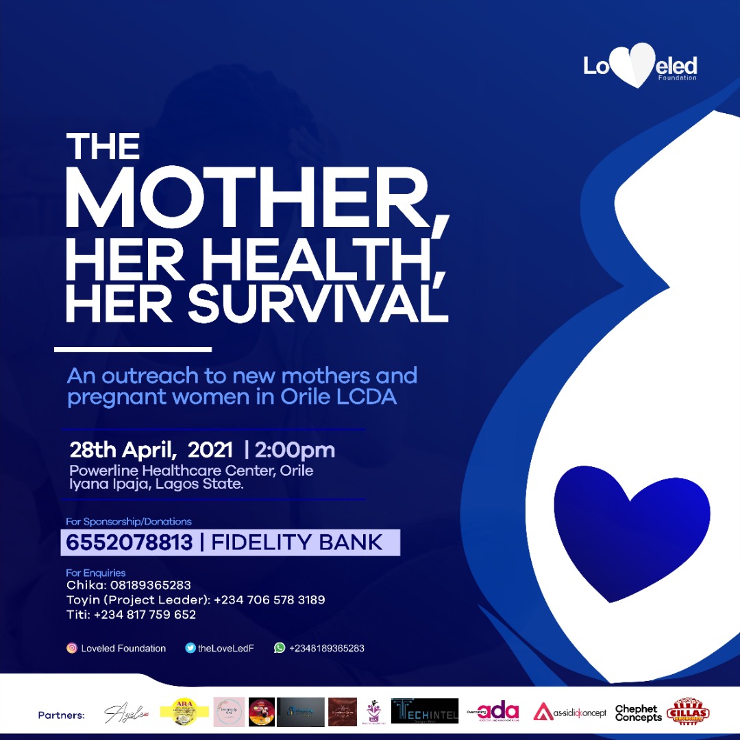 theLoveLedF's tweet photo. According to research most pregnant women and new mother's in Nigeria find it hard to Access Good health,  Food, Good Clothes and also Wears for their babies.

LOVELED foundation has seen  these challenge and are ready to tackle it by reaching out to them! https://t.co/QxF3oR0fST