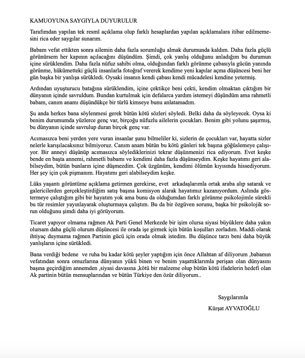 solcugazete's tweet photo. Kürşat Ayvatoğlu, "#pudraşekeri" dediği kokaini kullandığını kabullendi; https://t.co/mbI44OE9m0