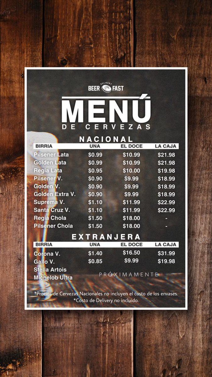 Alejogavidia's tweet photo. Hey mara en estas vacaciones no se arriesgue al salir de casa mejor pida las cervezas a @Saul_moran7 excelente servicio y te las llevan hasta la puerta de tu casa, aquí les dejo el menu #BeerFast https://t.co/Y7OHo9d2Fe