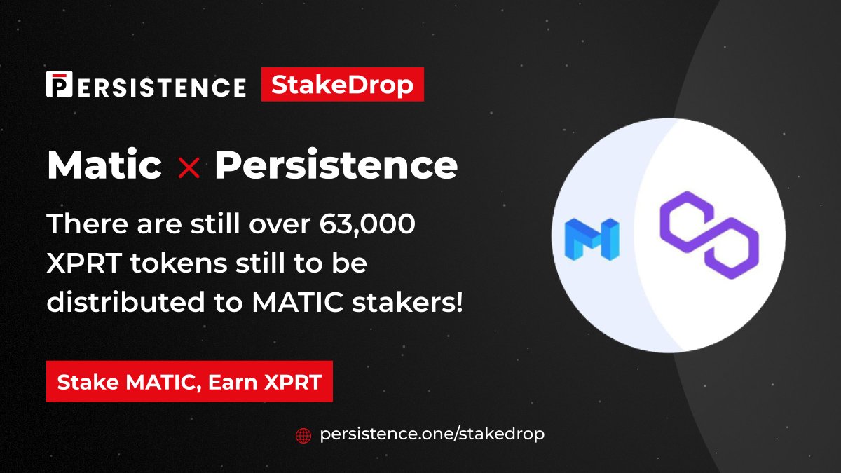 Persistence Unlocking Liquidity Twitterissa 1 Stakedrop Rewards Distribution Matic Polygon Update Our 0xpolygon Stakedrop Is Still Ongoing As The Checkpoints Are Taking Longer Than Initially Calculated Our Matic Polygon Stakedrop
