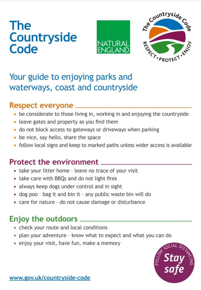 FoE_Kingston's tweet image. As the weather is getting warmer and we are able to get out more, we need to make sure we respect our lovely outdoor spaces. @NaturalEngland has a guide to make sure  we keep our public spaces safe! 🌲💚🌻 #TheCountrysideCode #Outdoors #Lockdown #weather #RespectProtectEnjoy