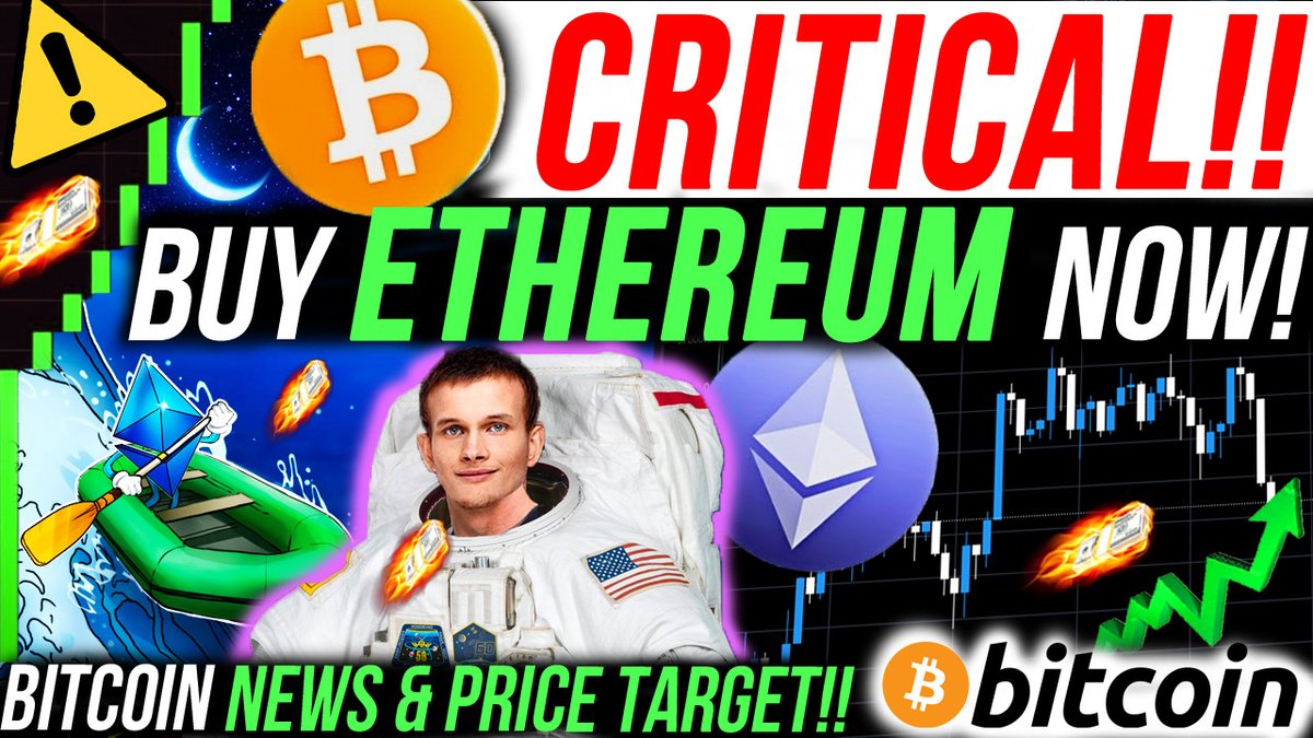 CRITICAL!!!🚨 BUY #ETHEREUM NOW!! 🚨 ⚠️

In Todays Video:
-  #ETH TO BREAK $2,000 IMMINENT!! 
-  UNDERVALUED #ALTCOINS!!!
-  #CRYPTO NEWS
-  #ETH #BTC &amp; #ALTCOINS PRICE ANALYSIS

💰 WATCH THIS VIDEO 💰

⬇️ LINK BELOW ⬇️
youtu.be/4b_fZ4a8VO4