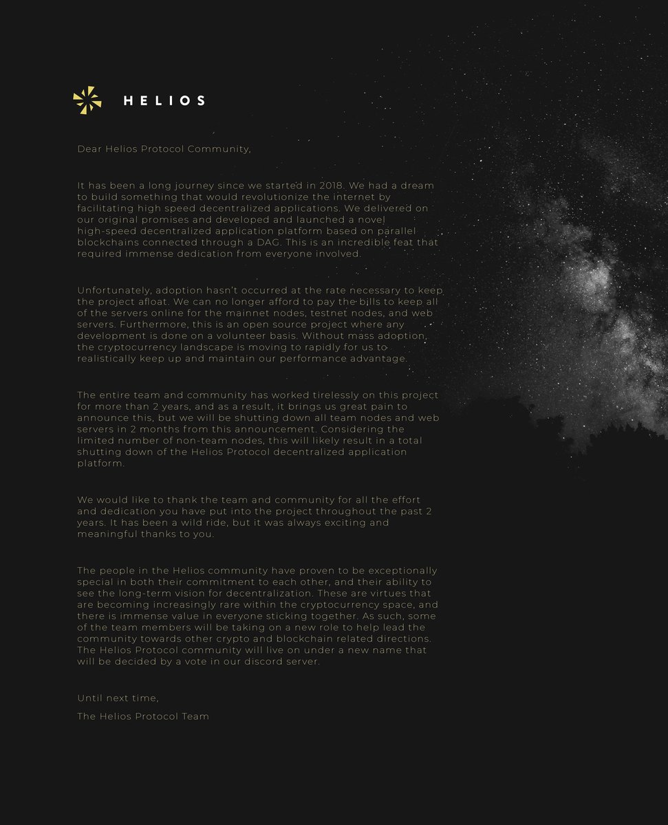 Heliosprotocol.io for the full message