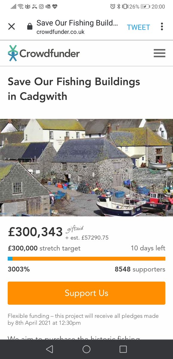 1/5 Well what a day, we've done it!!! Our @crowdfunderuk has now passed our stretch target amount of £300,000 with 10 days still to go!! We have been absolutely blown away by the support from everyone to help preserve the lofts 💙

#Cadgwith #fishermen #fundraiser #Fishing #lofts