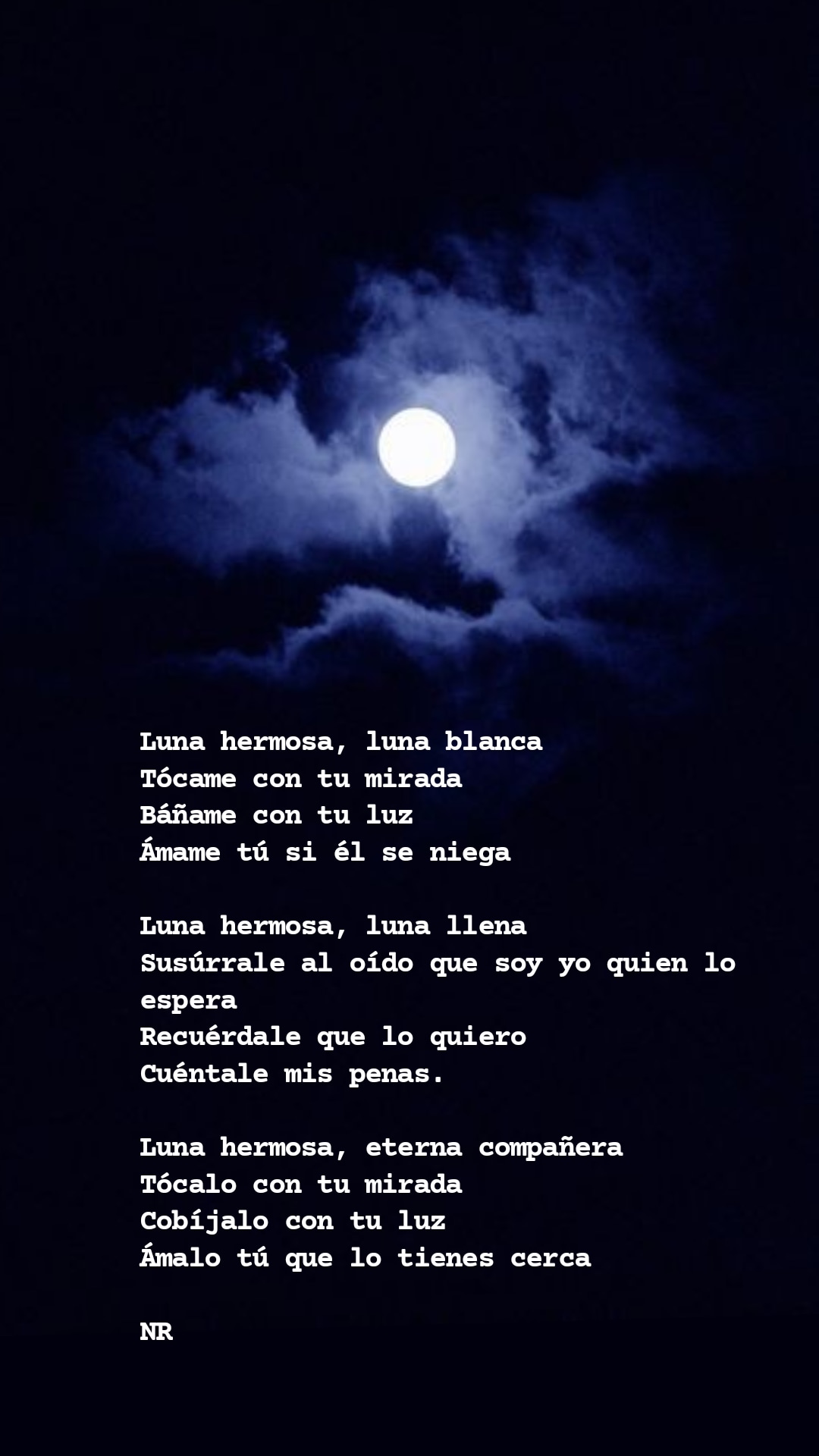 Gran roble subasta microscópico ɴᴇʟɪᴛᴀ 🎄🎅🤶 på Twitter: "Hermosa luna llena. #luna #poesia #rimas #versos  #escritora https://t.co/QXz4KpT68T" / Twitter