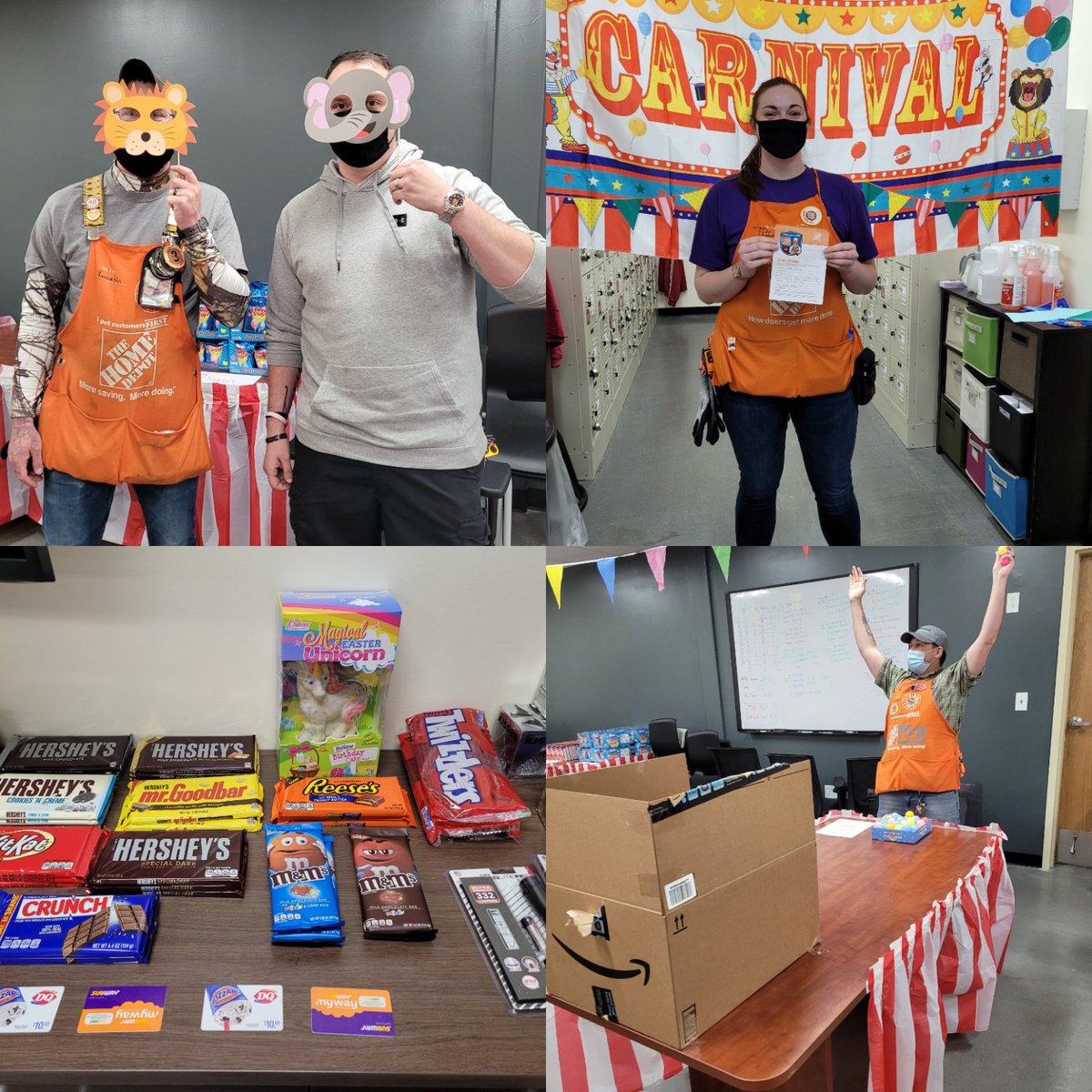 Kelly_THD4645's tweet photo. 4645 Success Share Weekend!! Celebrated and recognized our associates for an amazing 2020. Now on to having an even better 2021!  #welcometothecarnival @THDMelaniebb @kmn293 @witman68 https://t.co/0f0ax1znN0
