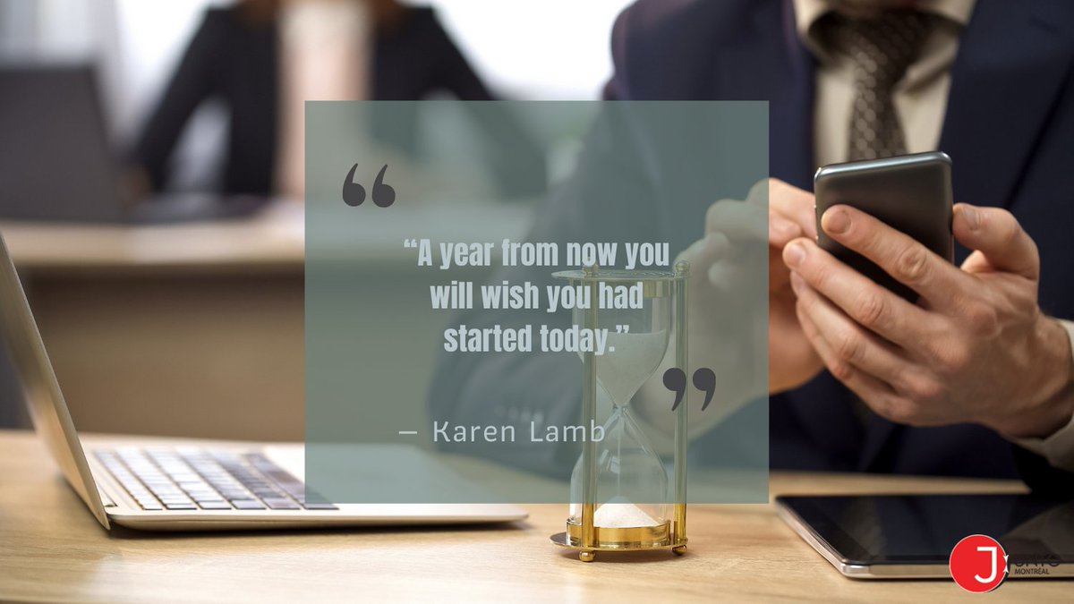 juntomtl's tweet photo. ''A Year from now you will wish you had started Today.''⁠
⁠- Karen Lamb⁠
⁠
 ''Dans un an, vous souhaiterez avoir commencé aujourd'hui.''⁠
⁠- Karen Lamb⁠
⁠
#FutureIsNow #JuntoMontreal #JuntoMTL https://t.co/vegIVvSlYQ