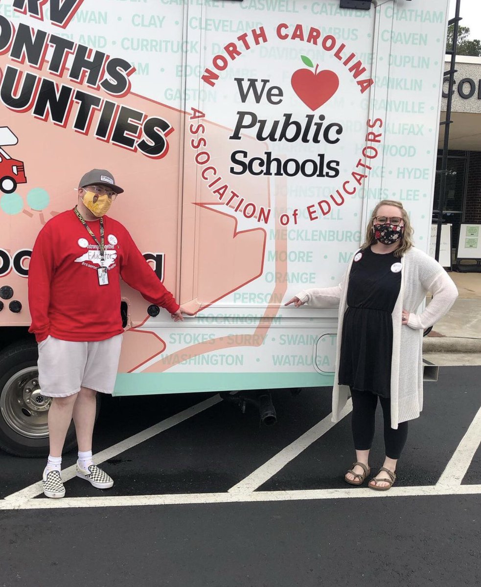 RoCo_NCAE's tweet photo. The #NCAERVTour made its way to RoCo today! A lot of Lovable Local Leaders were recognized, stories from our community were heard and celebrated, and around TEN NEW members decided to make their voices heard and join @ncae! #WeHeartNCPublicSchools and we are #StrongerTogether!🍎 https://t.co/GriisScowx