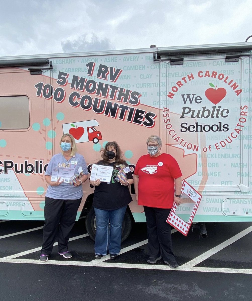 RoCo_NCAE's tweet photo. The #NCAERVTour made its way to RoCo today! A lot of Lovable Local Leaders were recognized, stories from our community were heard and celebrated, and around TEN NEW members decided to make their voices heard and join @ncae! #WeHeartNCPublicSchools and we are #StrongerTogether!🍎 https://t.co/aey4RbeYyL