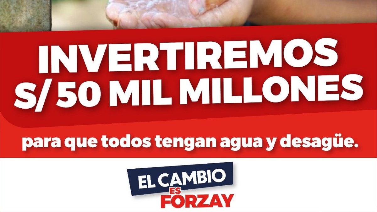 George_Forsyth's tweet photo. El agua y desagüe es un recurso imprescindible al que todo hogar peruano debe acceder. Por eso, desde ya venimos trabajando en distintas medidas y estrategias para lograr una cobertura del 100% en zonas urbanas y un 90% en zonas rurales. #ElCambioEsForzay #VictoriaNacional 🔔🇵🇪 https://t.co/C3hEgppRsF
