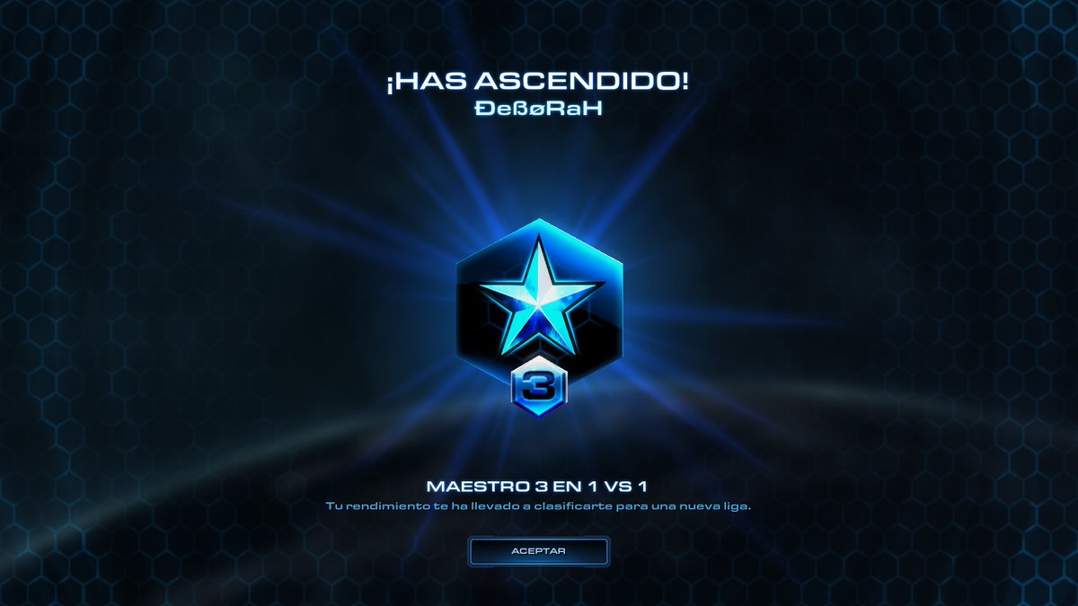 Deborah_sc2's tweet photo. ¡ACABO DE SUBIR A MAESTRO CON PROTOSS! xD benditas portanaves! lo que llevo intentando años con zerg lo he conseguido en 2 partidas como quien dice con protoss XD ty @JimRisingSC https://t.co/6dqXx6FZWH