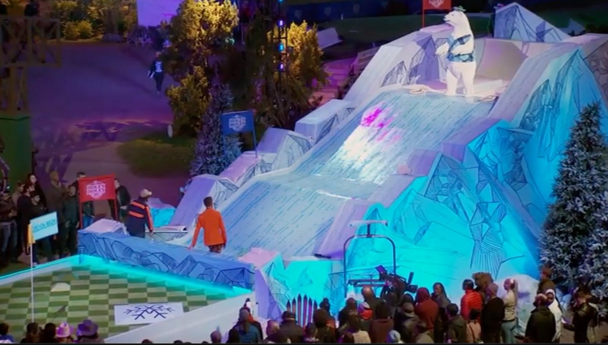 PuttCastMini's tweet photo. During Design Time with Mr. Tee in ep 10, @tomrloftus slides into all 3 seasons of Slip N' Putt & the subtle differences on this slick wintery themed #mingolf hole.
Which version do you like best? Either US season of @holeymoleyabc or @HoleyMoleyTV #holeymoley #holeymoleytv https://t.co/qSZpkLlyYw