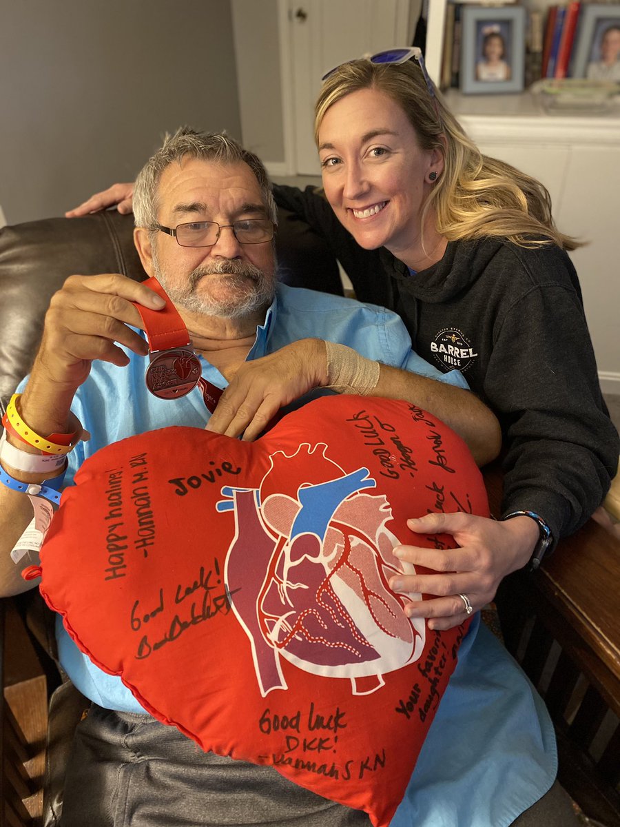 fait1stgrade's tweet photo. My dad had bypass surgery last week and came home from the hospital today. This morning I completed the @theHeartMini 15k and later got to gift him my medal #MiniMyway ❤️ https://t.co/A8P85VzPsZ