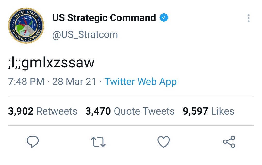 likethecoins's tweet photo. My bet is on a cat walking across a keyboard... https://t.co/pfM85caLlj
