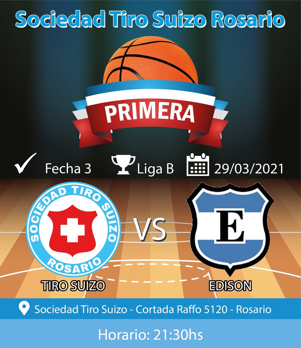 El día de mañana recibiremos al club Edison por la 3ra fecha del torneo de Primera B a partir de las 21:30hs en el Gigante del Sur