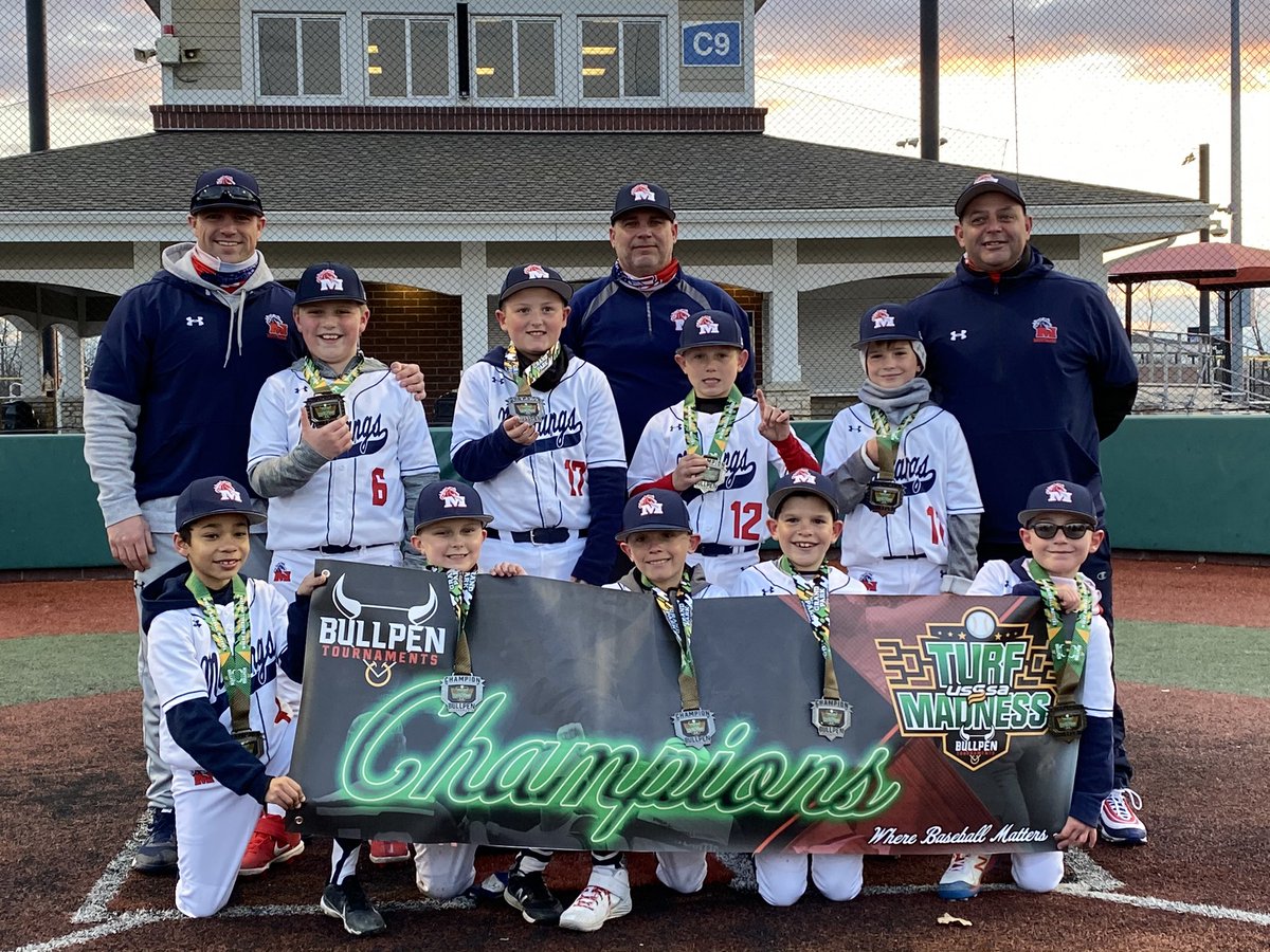 T_Mac_31's tweet photo. What a way for @9UINMustangs to start the season! Battled through some tough weather today. 9u Open USSSA Turf Madness Champs! @1MustangsNation #1mustangsnation #granpark @Bullpenevents https://t.co/jY8wKOdycL