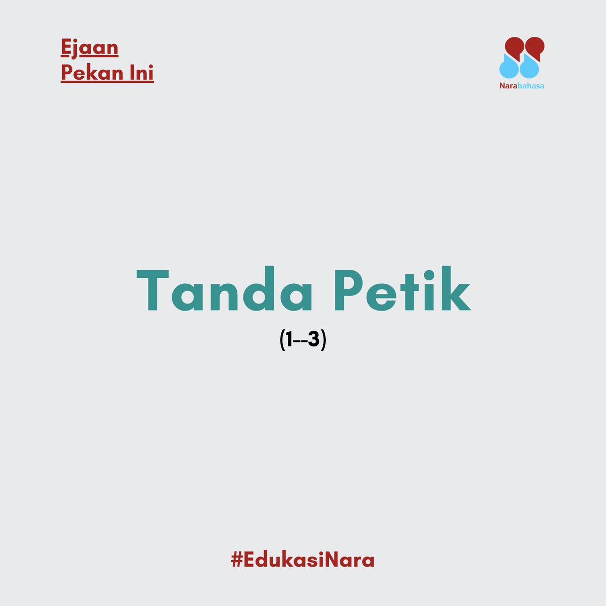 narabahasa's tweet photo. Jadi, jika ada orang yang berkata bahwa dia "sayang" Kerabat Nara, coba periksa lagi makna di balik ucapannya.

#edukasinara #ejaan #tandapetik https://t.co/xqX327aPZc