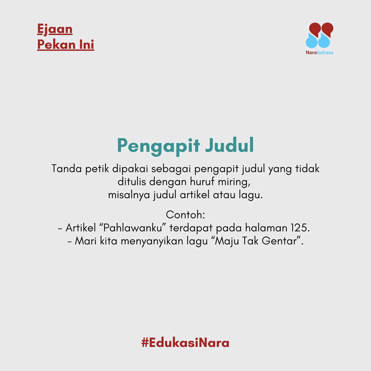 narabahasa's tweet photo. Jadi, jika ada orang yang berkata bahwa dia "sayang" Kerabat Nara, coba periksa lagi makna di balik ucapannya.

#edukasinara #ejaan #tandapetik https://t.co/xqX327aPZc