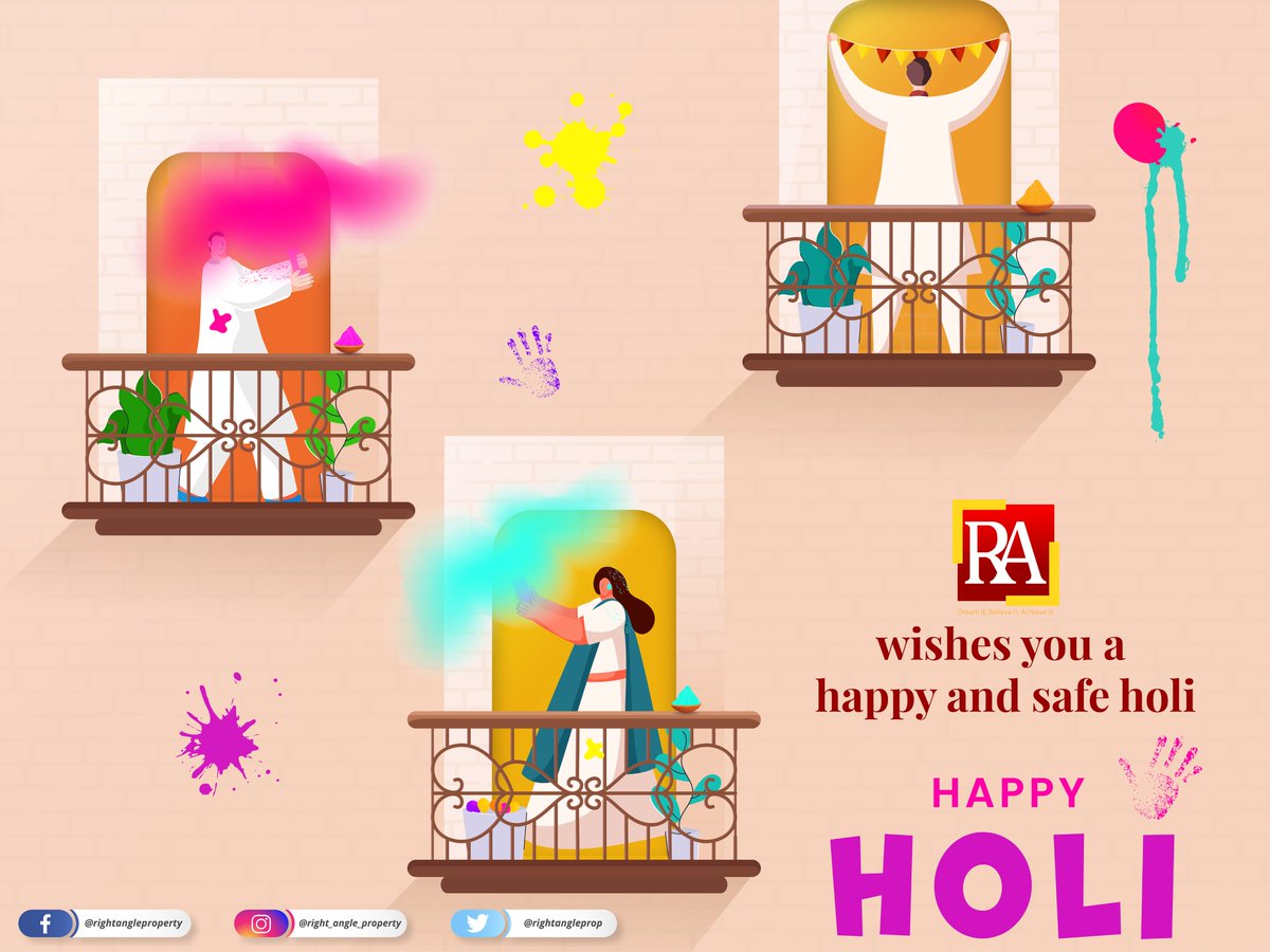 rightangleprop's tweet photo. Best wishes to you and your family for a Holi filled with sweet moments and memories to cherish for long.
Happy Holi!

#RightAngleProperty #HappyHoli #bangalore #realestate https://t.co/RxKsnwkfEW