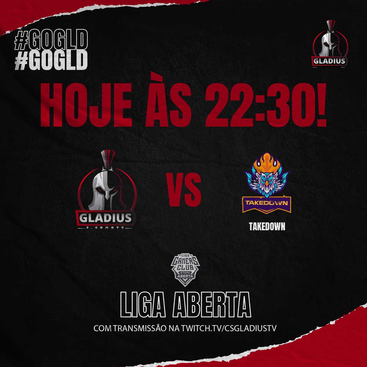 CSgladius's tweet photo. Salve galera!!!! Hoje nossos guerreiros entram em campo de batalha contra a Takedown para mais um jogo da etapa aberta da @gamersblubcs !! Contamos com a torcida de vocês em nosso coliseu (link na bio)!!
UHA! #GoGLD

#csgo #csgobr #2021 #gamersclub #esports #competitive https://t.co/1BkCaaFeCx