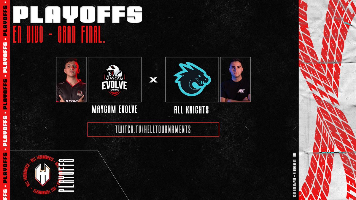 [GRAN FINAL -  PO]

<a href="/MaycamEvolve/">MAYCAM EVOLVE</a> 🆚 @allknights_la se vuelven a ver las caras y pelearán con todo lo que tienen para poder coronarse como campeones de estas playoffs, no te pierdas esta gran final🏆‼️

⏰22:15hrs CL
📺twitch.tv/HellTournaments 

#GoH3LL
#CallOfDutyBlackOpsColdWar