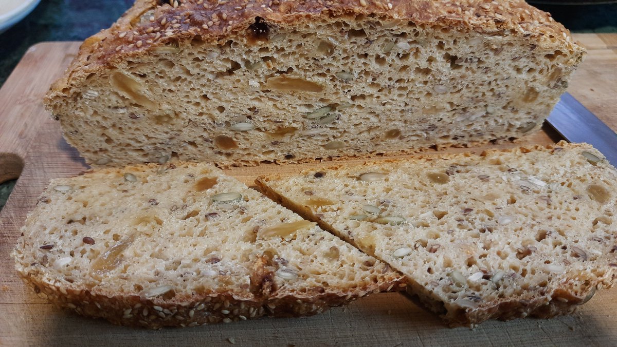 ChitrakarSanam's tweet image. No wonder, bread is revered as a staple in so many cultures for its versatility! Add anything you want to make it more nutritious! My homemade #Wholewheat 5 #Multiseed no-knead bread! 

It is important to know how your food is prepared and preparing yourself is the best option!