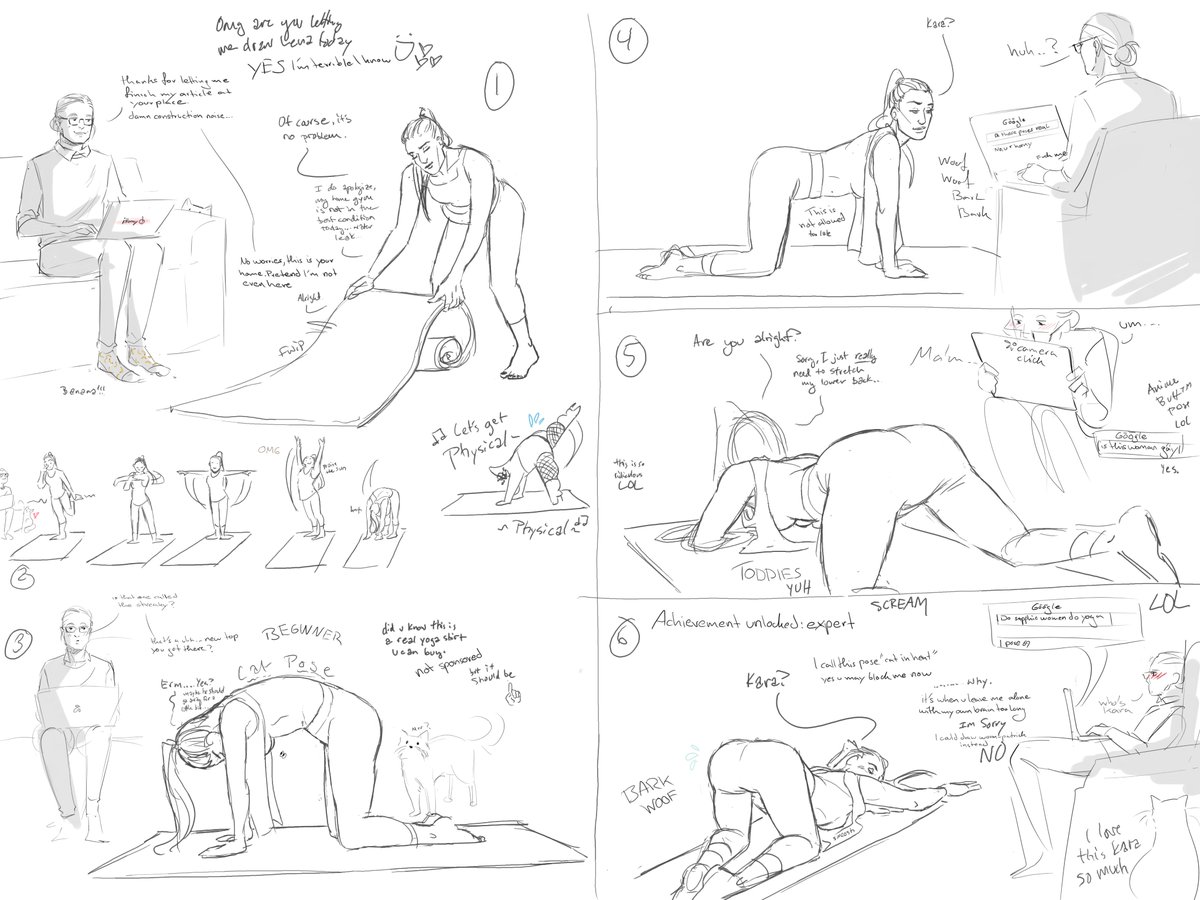 Drawpile with @BigMammaLlama5 . Lena showing Kara her yoga poses from level beginner to expert ♥

#SupercorpSunday 