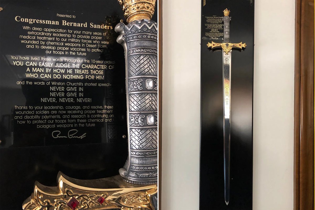 PopulismUpdates's tweet photo. You are now aware that Ross Perot gave Bernie Sanders a sword https://t.co/a8HB5UIUom