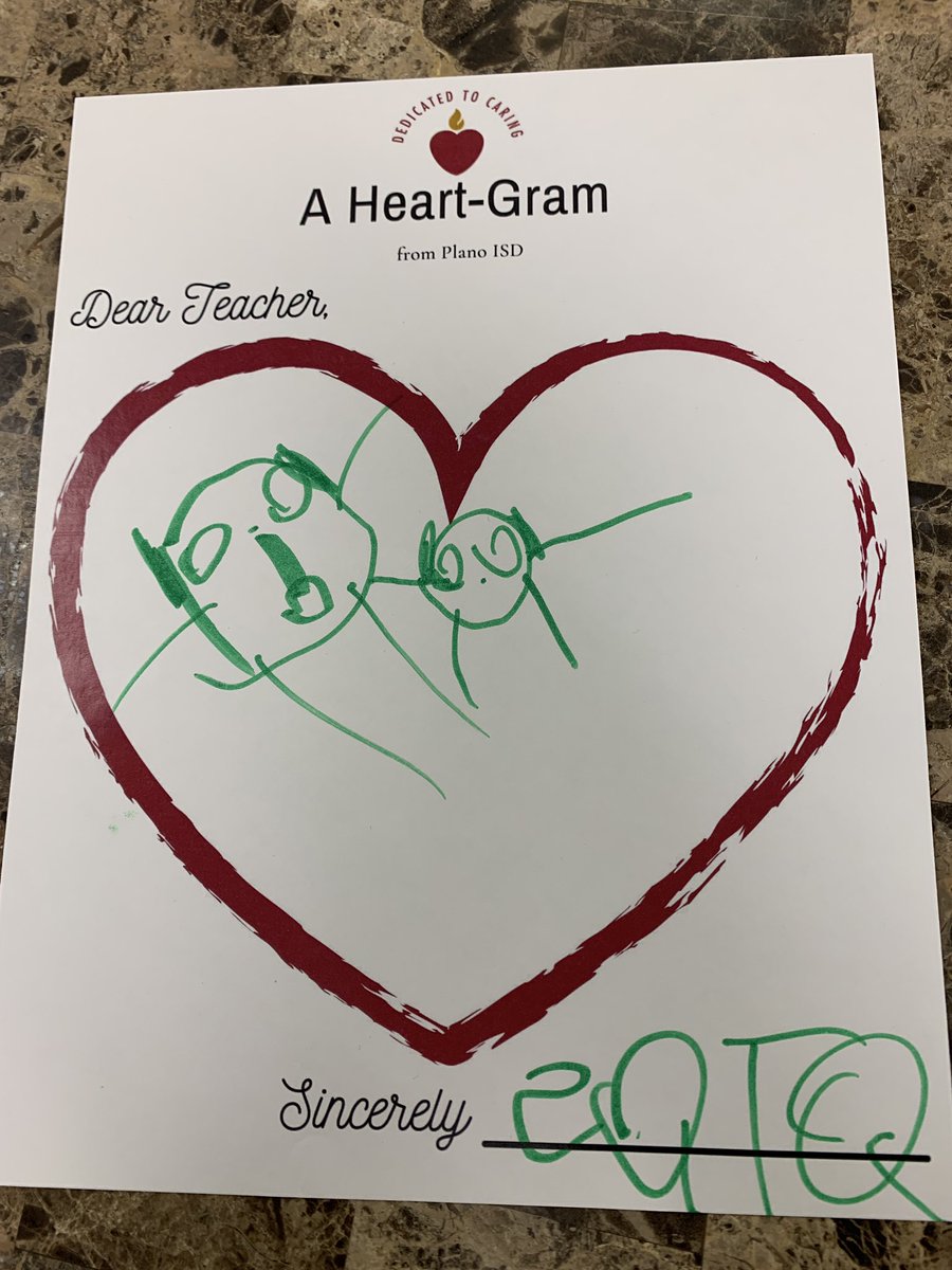 Heart Grams! Thank you teachers 😍 @MendenhallHorns @Plano_Schools #mendenhalllearns #PlanoISDDedicatedtoCaring
