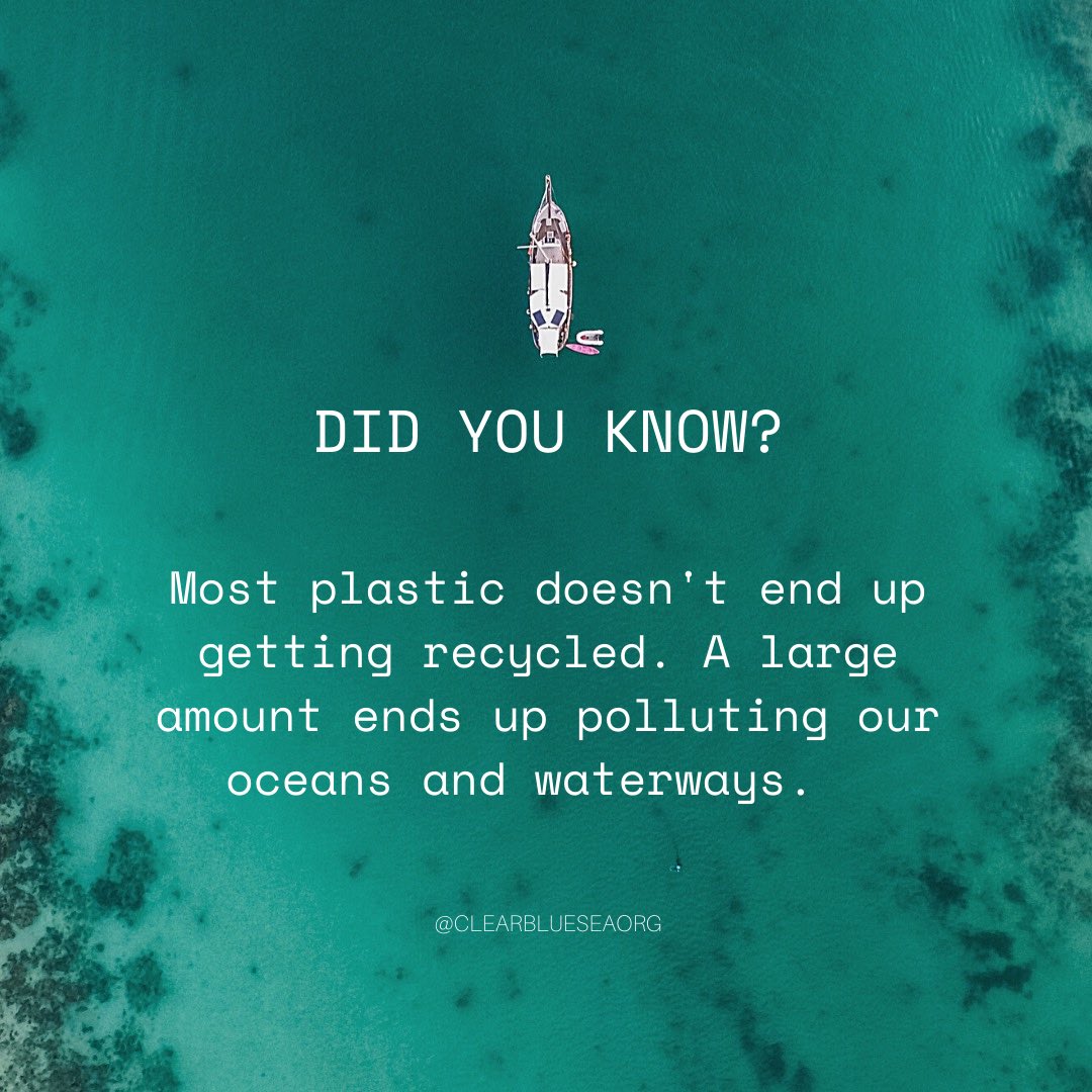 CORRECTION: In a previous post we noted an unclear statistic. We encourage you to continue learning more about where your recycling ends up. And as always, let us know if you have any questions!

#ClearBlueSea #recycle #sustainability