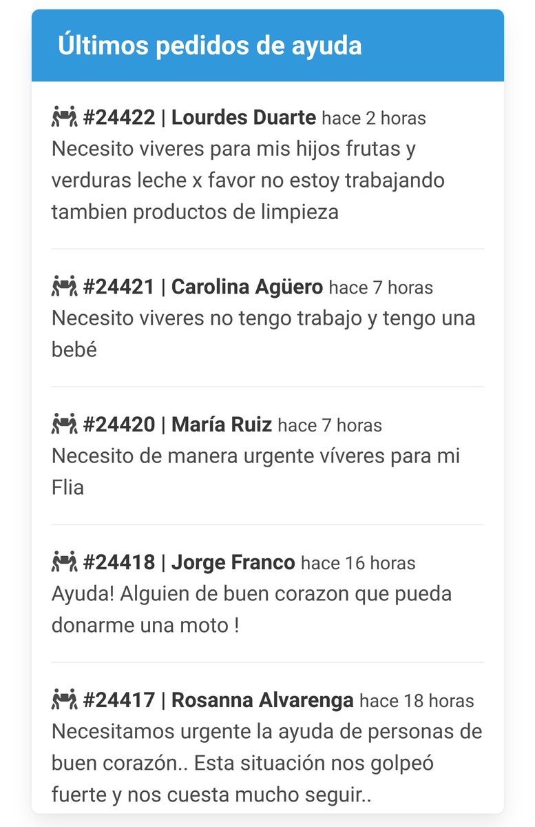 melizeche's tweet photo. Hola!

Por si tienen ganas de ayudar y no saben bien como ni a quien pueden entrar a https://t.co/PB79BnrQEe 

Los pedidos de ayuda están ordenados por ubicación geográfica y seguro hay alguien cerca tuyo que necesite una mano

RT para llegar a más gente por favor, gracias! 🙌🏻 https://t.co/DKKOW6EoqL