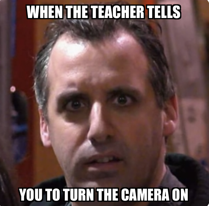 EDPM78615846's tweet photo. We all share that one feeling of wanting to have your camera off during classes over Zoom. But, when the teacher tells you to turn it on.... #MCO335 #ZoomUIssues https://t.co/PVymt7M58x