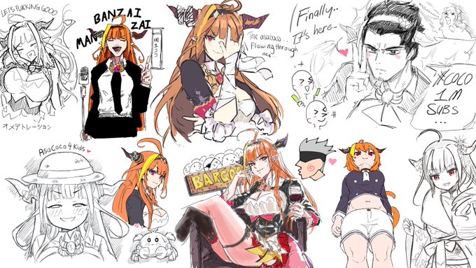 1M subs おめでtulations! Kaichairman! :^)
#みかじ絵 #桐生ココ100万人

A quick chaotic collab by some Horsemen of the Holocalypse. Casts: @tabakko @Kukie_nyan @miannawzays @Artpatient @harutimu_415 @tiannya_ @shiinareii @DAIISHORI , special guest: @kanikanizawa . 