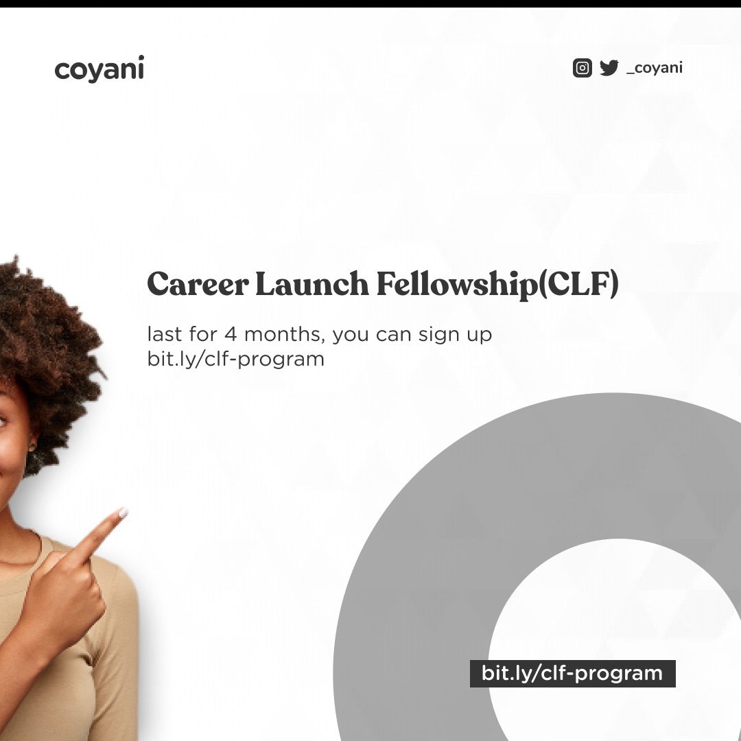 _coyani's tweet photo. Sign up for the Coyani Career Launch Fellowship to make yourself irresistible in the job market and easily launch your entrepreneurship journey through mentorship.
https://t.co/3V2CDczpEx

 #entrepreneurship
#mentorshipmatters 
#growthopportunities 
#skilldevelopmenttraining https://t.co/i0C5EkdBMa