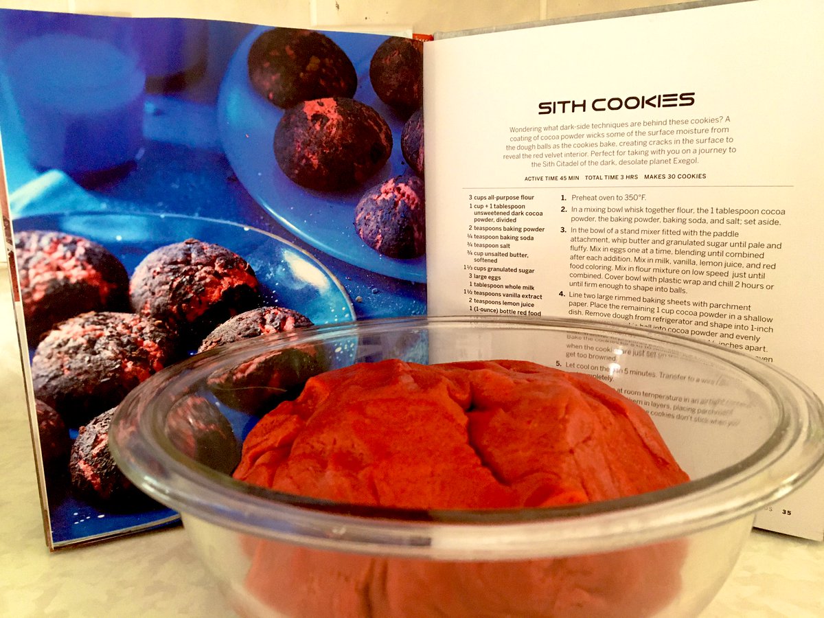 TarkinsTopShelf's tweet photo. Becca is attempting to make
Sith Cookies from Star Wars #GalacticBaking by @insighteditions!
Dough needs to chill so head on over to https://t.co/qOcJQTIO9Y and SAVE 35% OFF your copy TODAY! Use Coupon Code *TARKIN35* #StarWars @starwars https://t.co/DRJ8MZftrJ