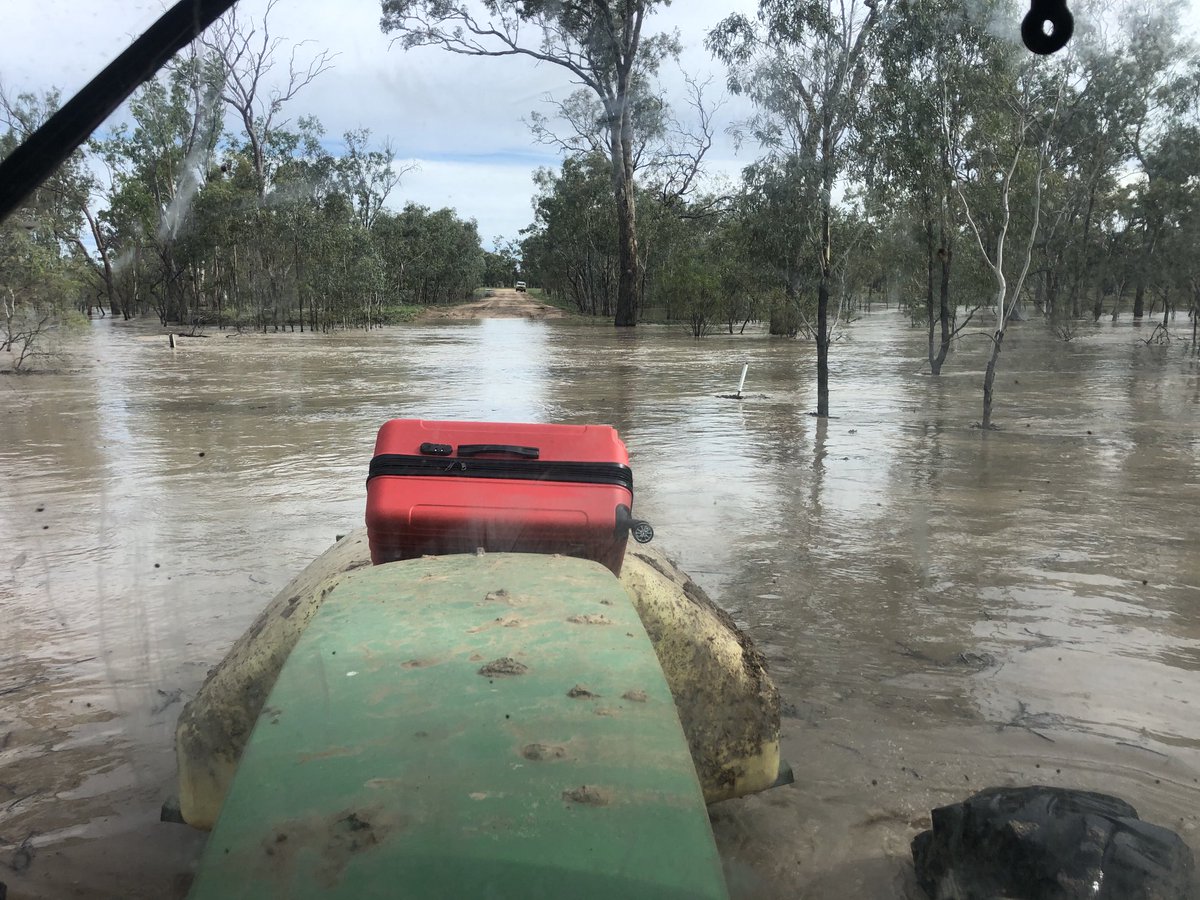 GoldstarComm's tweet image. Last leg of the journey home to Toobeah Qld for this farmer. #flood