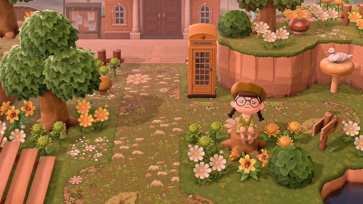 morifae_'s tweet image. hanging out by the brand new resident services 🌼🌿💕
--
#animalcrossing #どうぶつの森 #springcore #acnh
preset - @faesprout 🌿