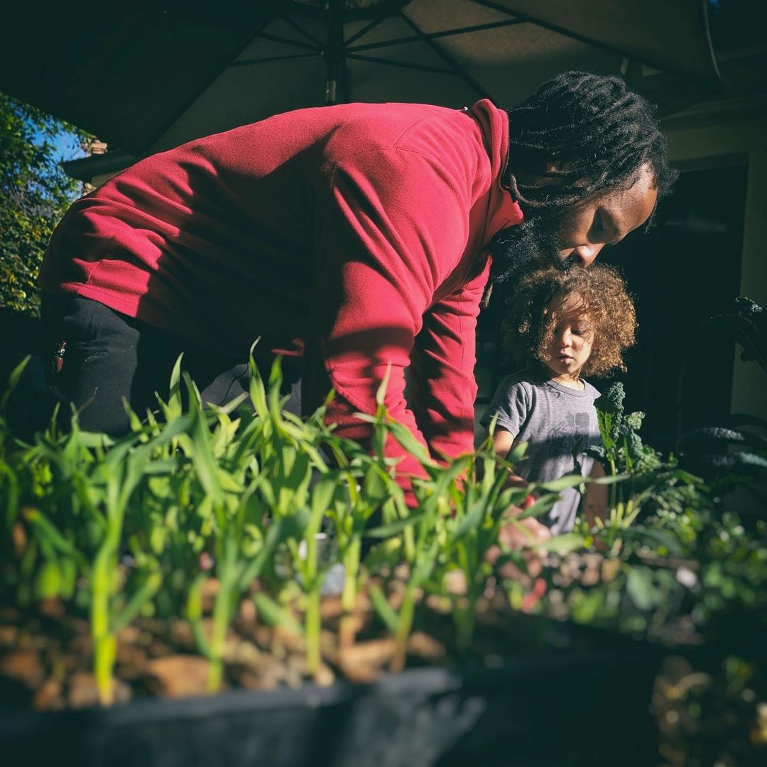 ziggymarley's tweet photo. “ The miracles of life surround us everyday, and in the simple things is where they love to play.... oh what a joy it is to plant one and reap many” The Garden Song of Miracles #morefamilytime #sundayfunday #gardening #ziggymarley https://t.co/PLIeW5pxjA