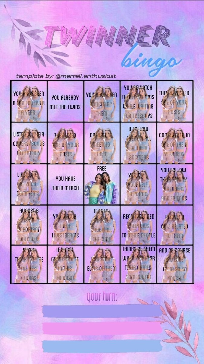 Merrell.Enthusiast (@mt_enthusiast) on Twitter photo Hey there wonderful twinners of twitter hahaha it's me again! I just want to say that I created a twinner bingo template on IG and if u wanna use it please mention me, I'd really wanna see how much u get 💗 <a href="/veronicamerrell/">Veronica Merrell</a> <a href="/VanessaMerrell/">Vanessa Merrell</a> <a href="/MerrellTwins/">Merrell Twins</a> Hey there wonderful twinners of twitter hahaha it's me again! I just want to say that I created a twinner bingo template on IG and if u wanna use it please mention me, I'd really wanna see how much u get 💗 <a href="/veronicamerrell/">Veronica Merrell</a> <a href="/VanessaMerrell/">Vanessa Merrell</a> <a href="/MerrellTwins/">Merrell Twins</a>