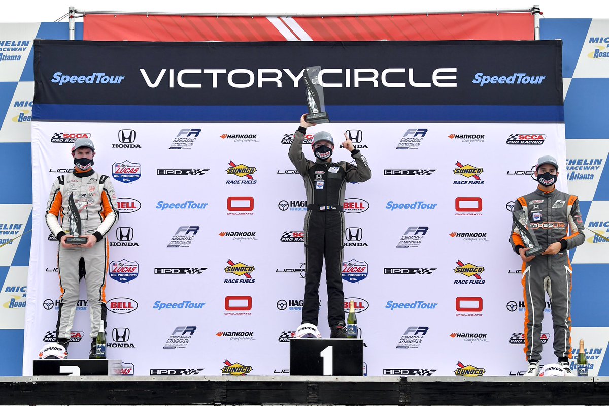 FRAmericas's tweet photo. Did someone say GET OUT DA BROOMS? @kyffin_simpson sweeps the opening #FRAmericas weekend!
Race 3 Podium:
๐ฅ@kyffin_simpson
๐ฅ@JordanMRacing
๐ฅ #JoshuaCar
#FRAmericas | #AtlantaSpeedTour https://t.co/n6GW1oCkaQ