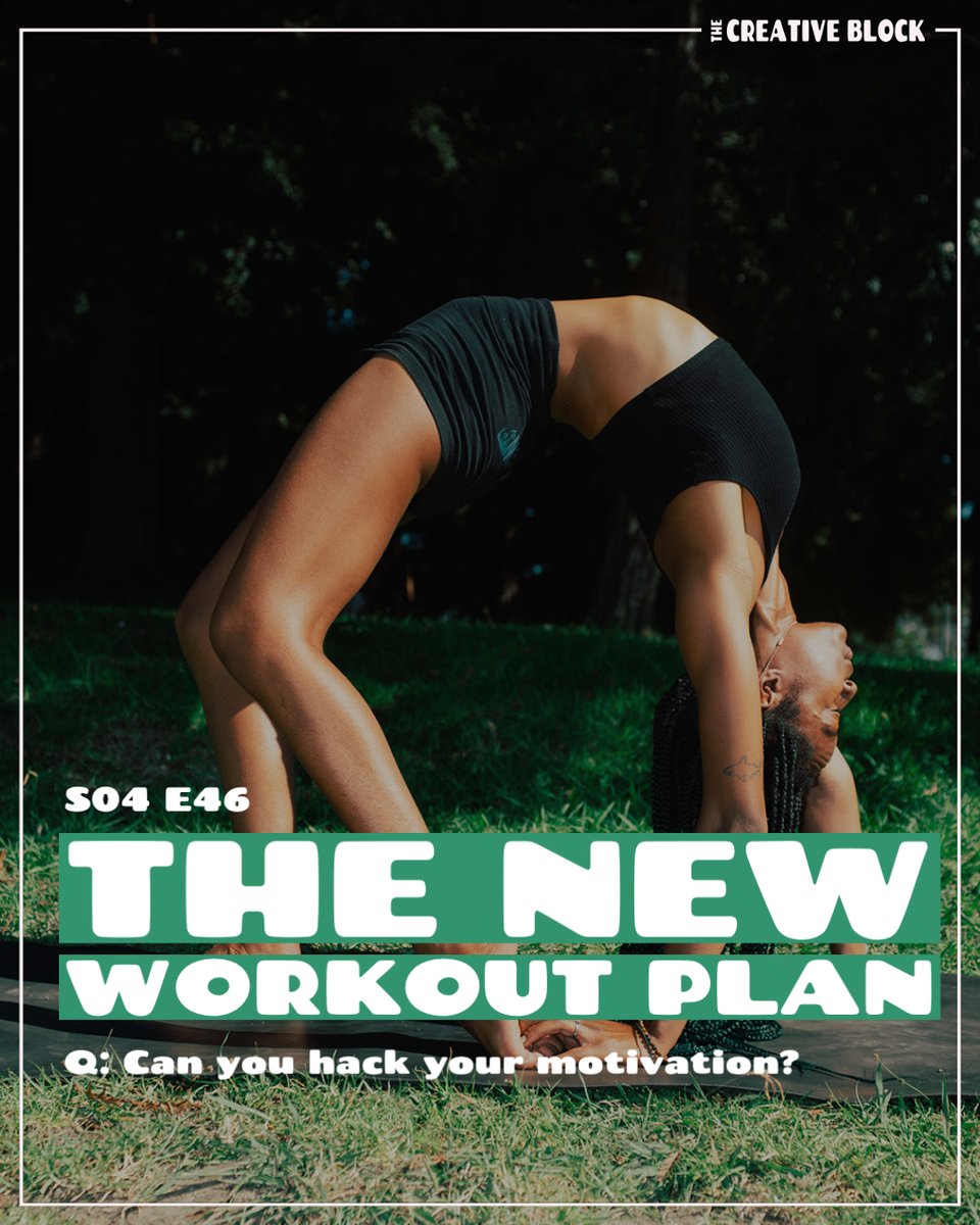 TheCreativeBlck's tweet photo. Feeling unmotivated to workout? We're not on the search for some get fit quick scheme, but maybe there's a way to hack our own motivation...

Listen to the latest episode of the #TheCreativeBlock anywhere you stream ya favorite podcasts. https://t.co/QRV0APjUmk