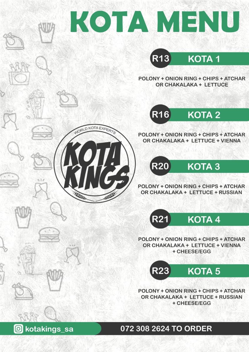 WorldKotaKings's tweet photo. Our new menu 🍔🥪🍿

#DripGogo 
#DateMyFamily https://t.co/aPbuvfgGvV