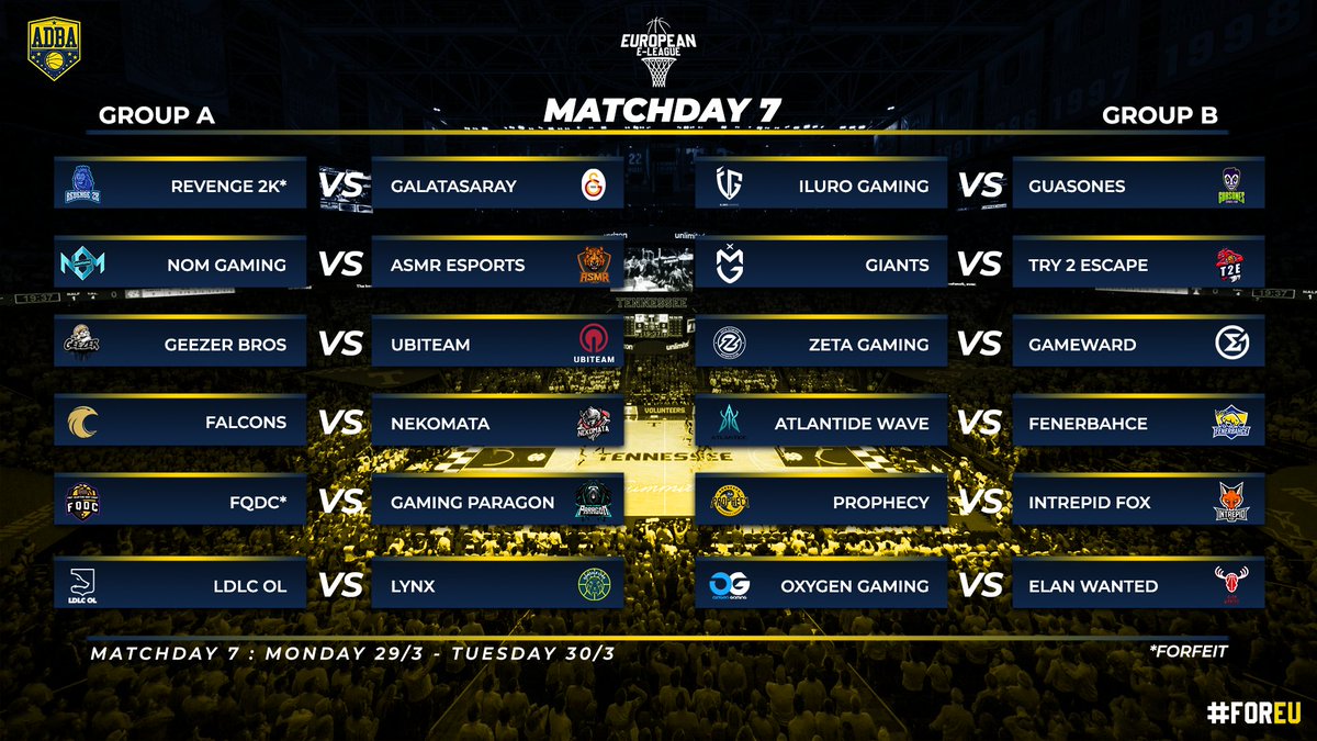 2KRisingStars's tweet photo. The European E-League
---- Matchday 7 ----
#forEU https://t.co/iIwF9plrko