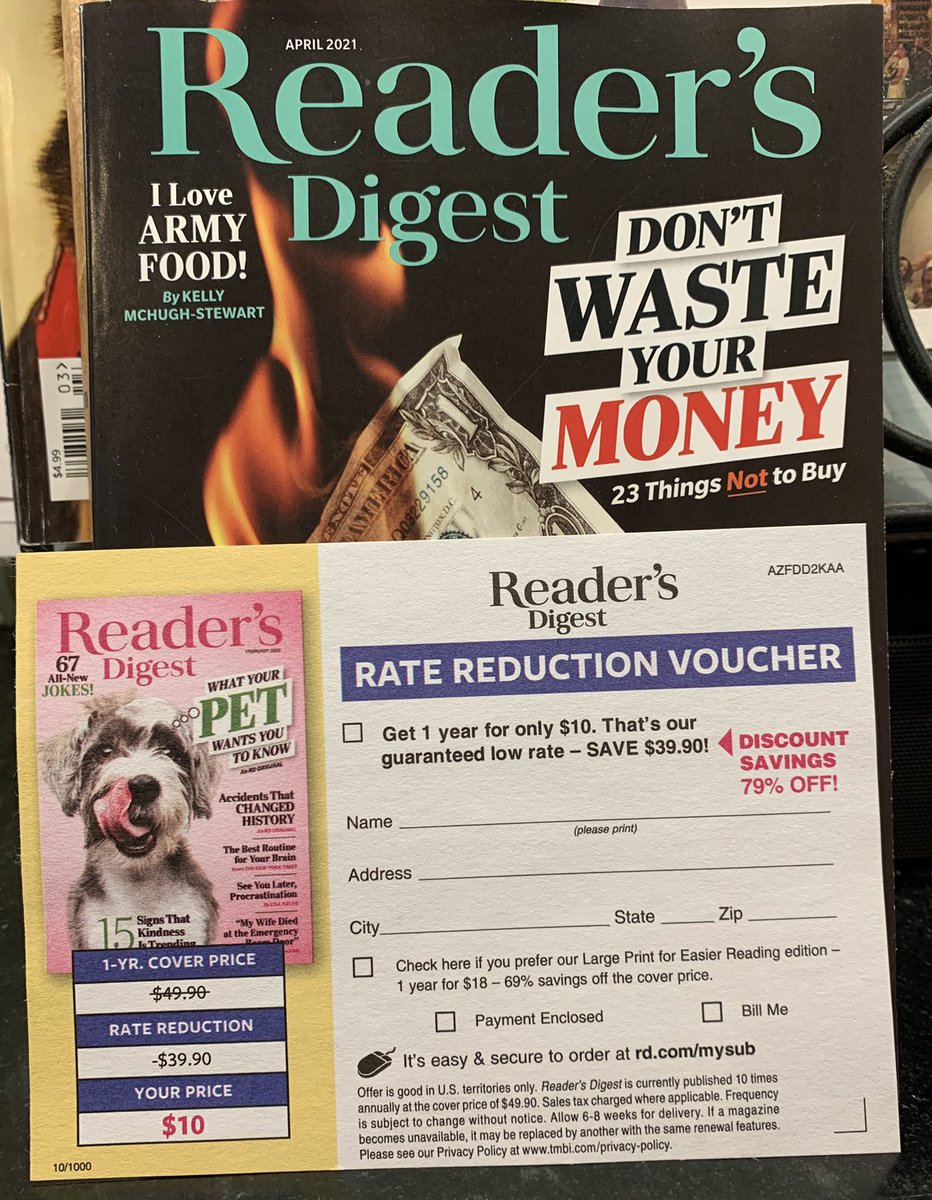 BlondeSoul's tweet photo. @readersdigest you’re sending me mixed signals here... https://t.co/35KD2sSgH2
