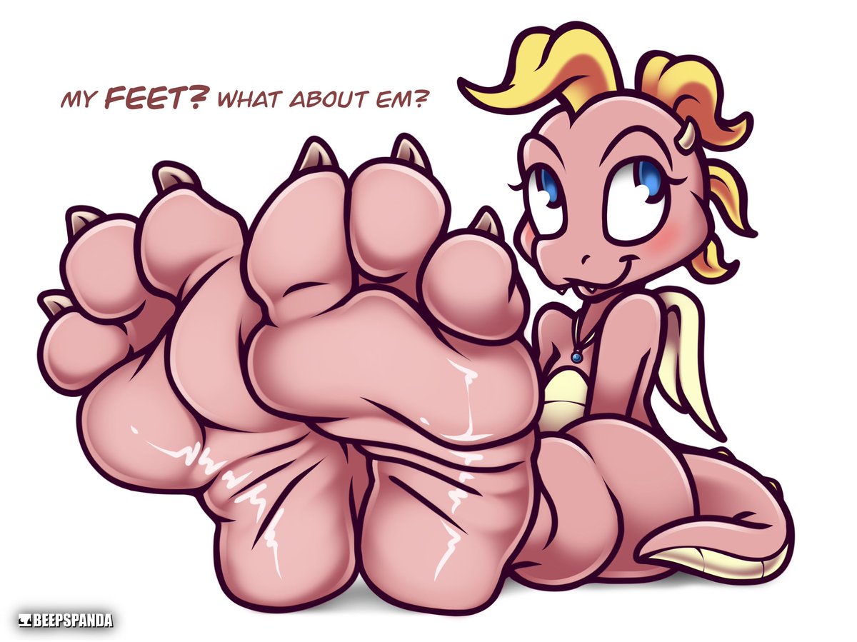 BIG MEATY DRAGON FEETS NEED LICKING👅👅👅 I finally caved. Let the destruction of our childhoods commence...but how can I NOT draw Cassie when her feets are so juicy and plump!