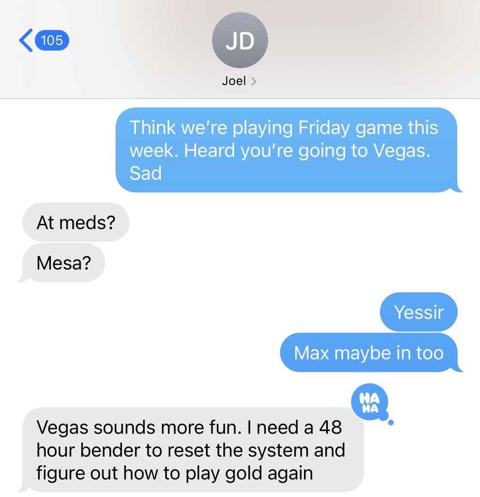 “I need a 48 hour bender to reset the system and figure out how to play golf again.”

Last week from <a href="/Joel_Dahmen/">Joel Dahmen</a>. I think he found the secret.