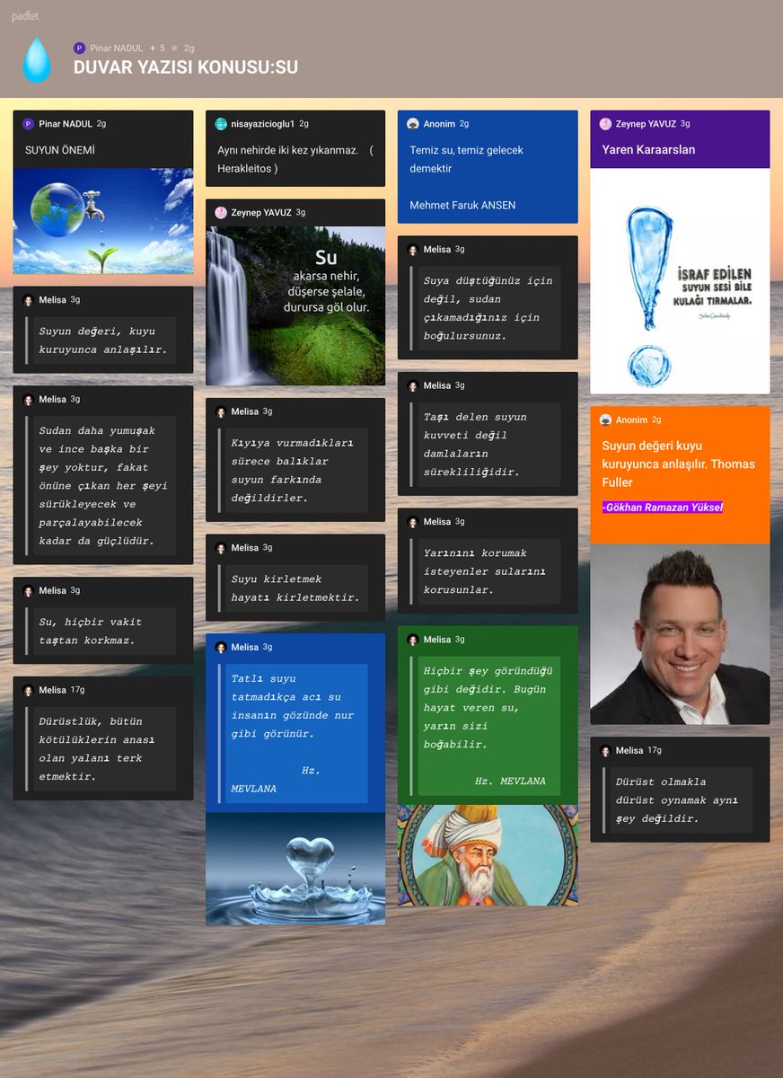 7.sinif öğrencilerimizle "su"yun önemine dikkat çekmek istedik.💧💧🧿🧿 
<a href="/cigdemmolla/">Dr. Çiğdem Mollaibrahimoğlu</a> <a href="/DogaOkullari/">Doğa Koleji</a> <a href="/ereglidogakolej/">Kdz.Ereğli Doğa Koleji</a>